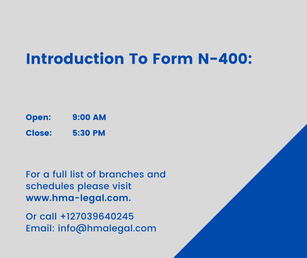 Introduction To Form N-400: